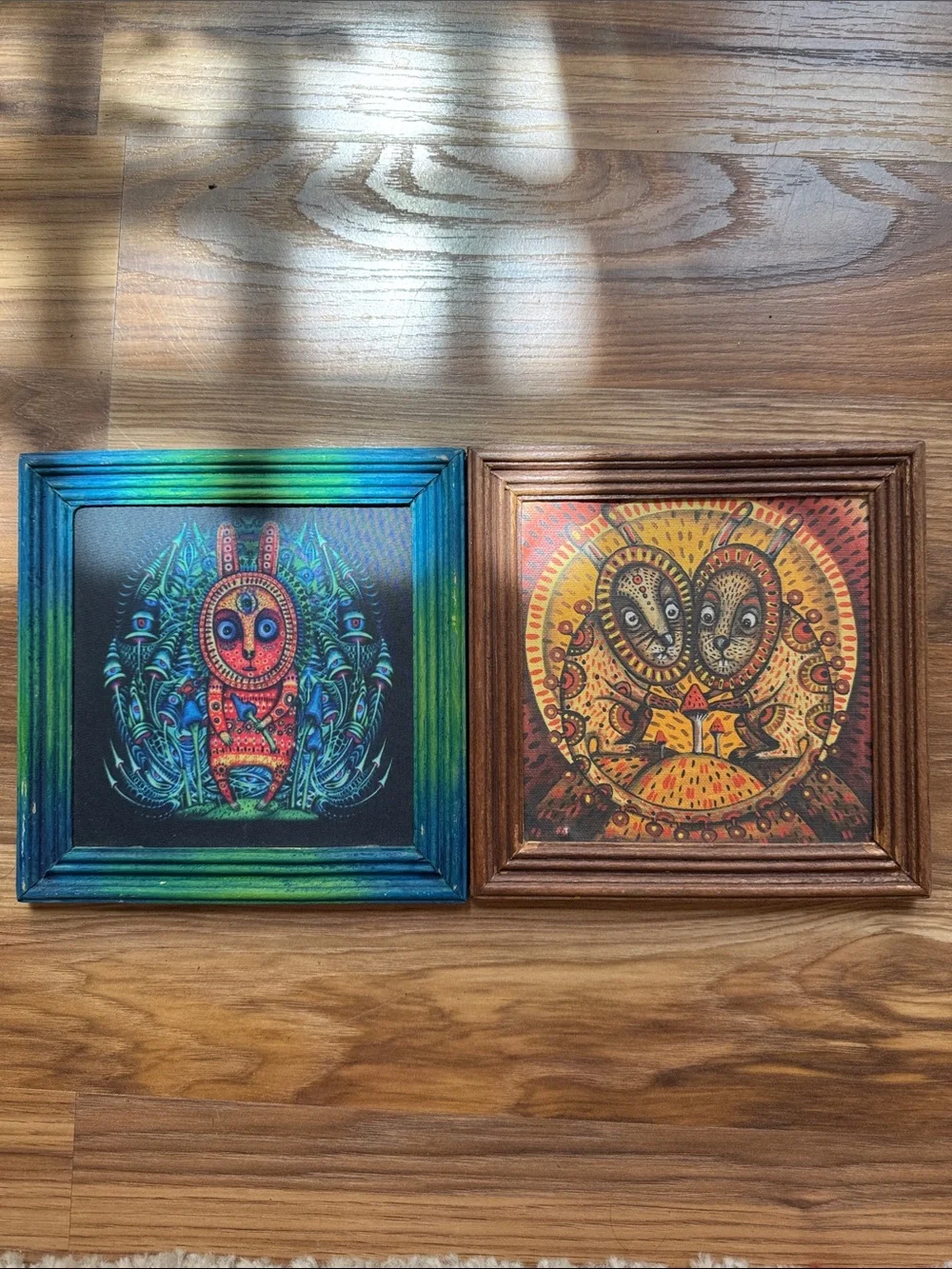 Mushroom Folk Art Pair from Michoacán
